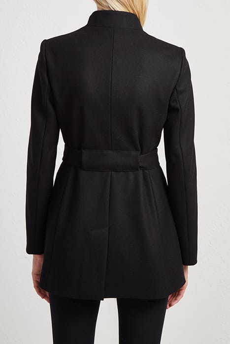 FT PLATFM FELT CROSSOVER COAT BLACK 2
