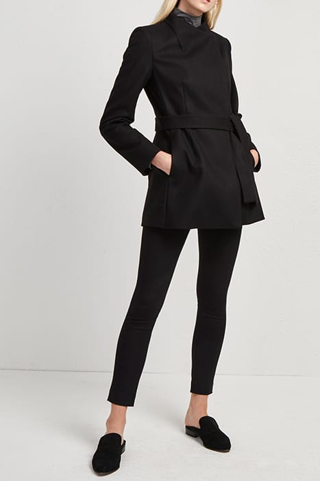 FT PLATFM FELT CROSSOVER COAT BLACK 3
