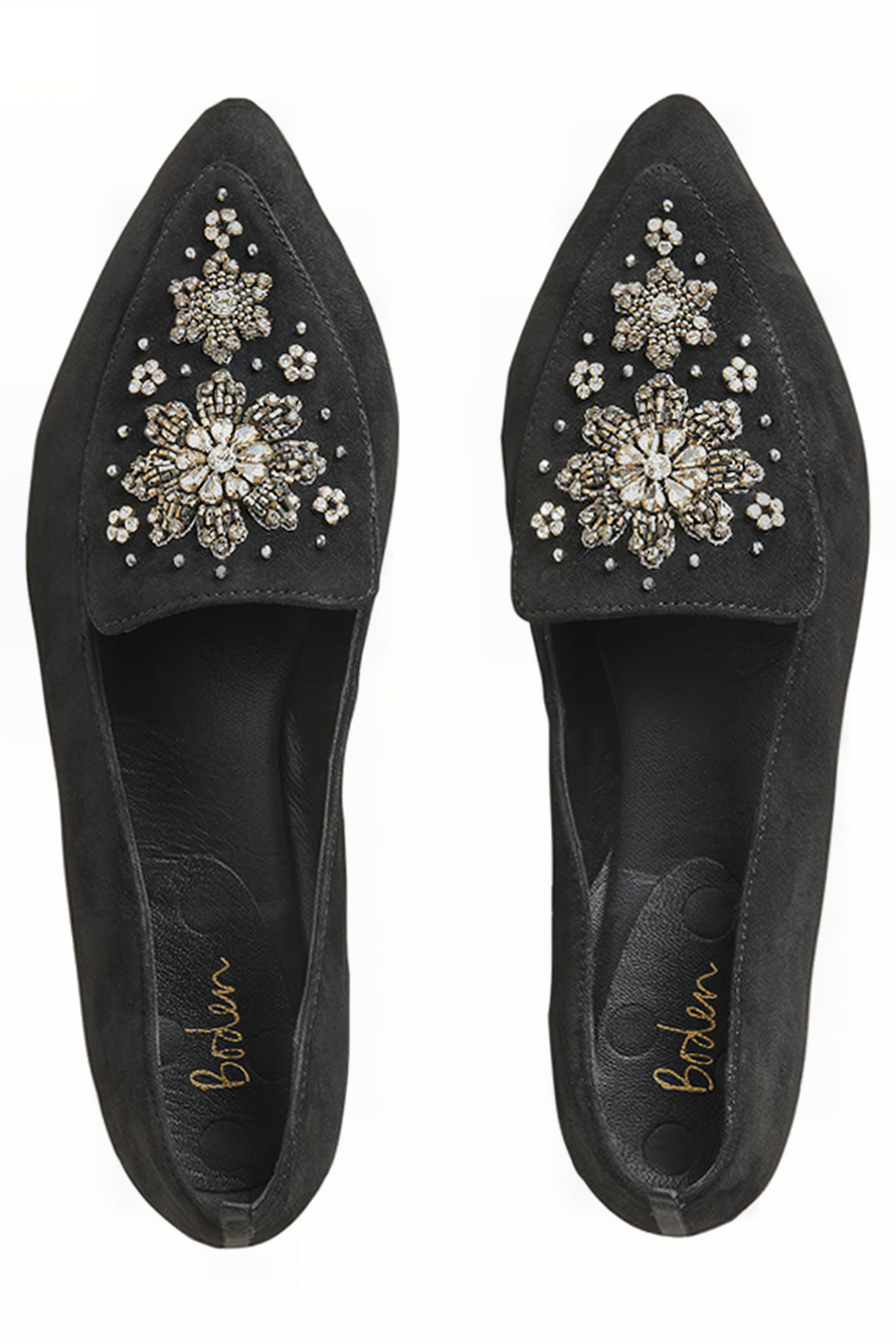 EMBELLISHED SUEDE LOAFER BLK 3