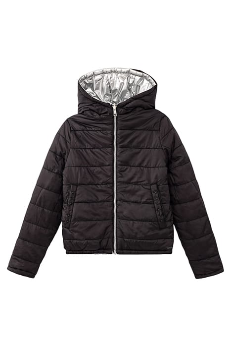 GIRL’S SILVER AND BLACK REVERSIBLE BODYWARMER SILVER / BLACK 4