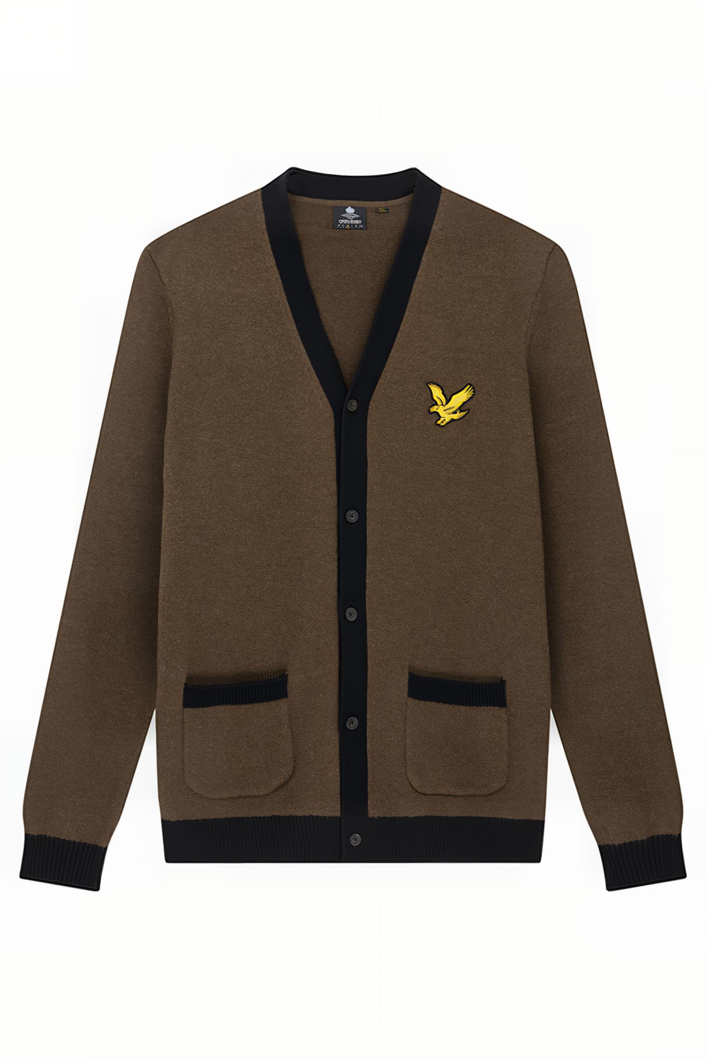 BLOCK MARL CARDIGAN OLIVE MARL/JET BLACK 5