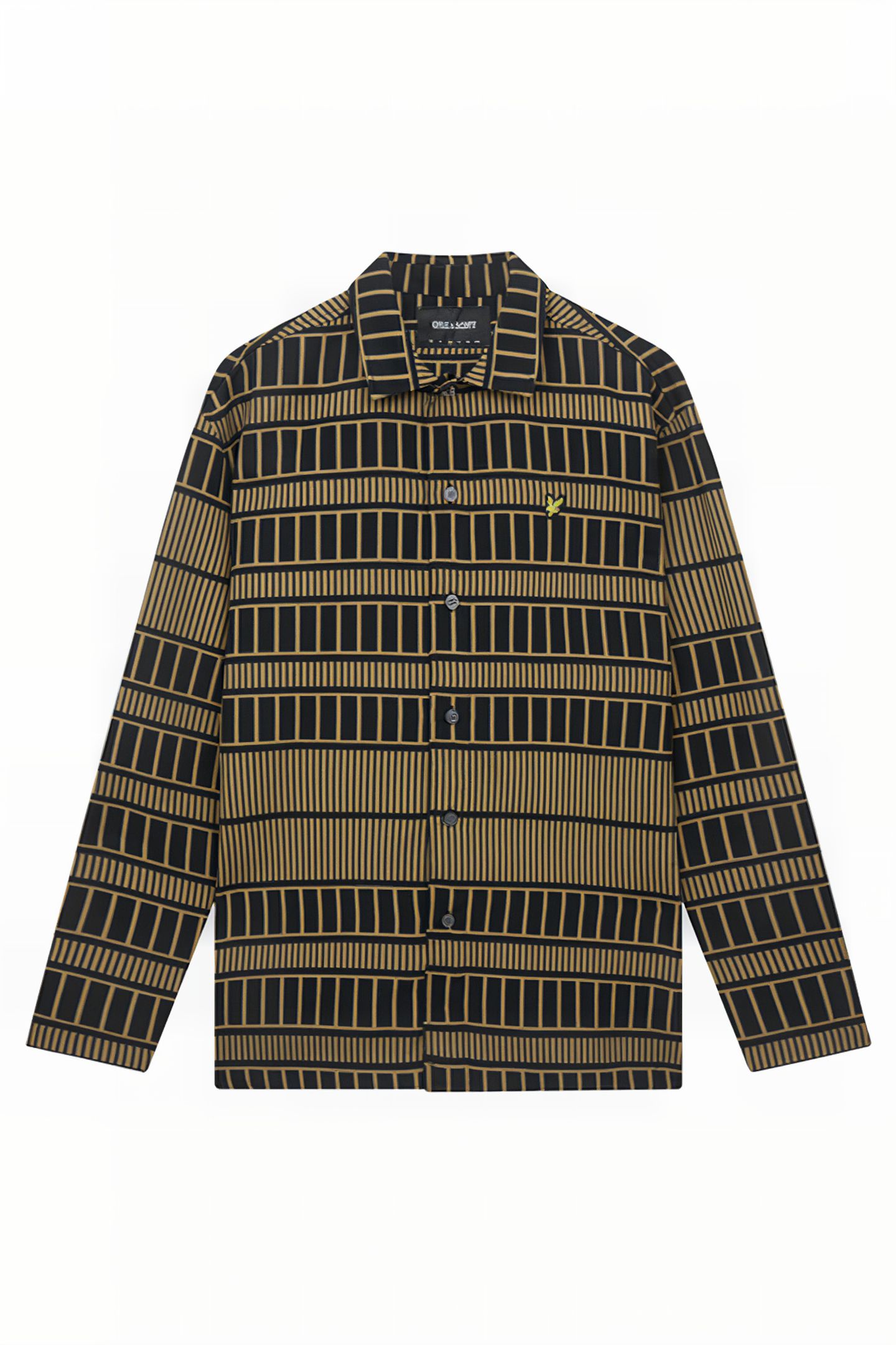 GRID OVERSHIRT CAMEL BRONZE/JET BLACK 5
