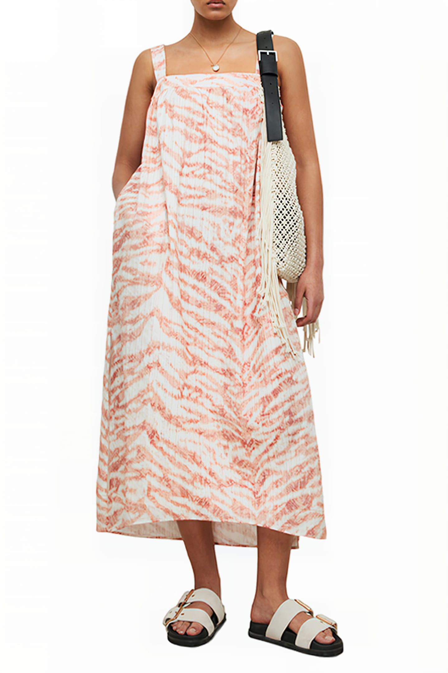 ARIELLE AREIAS DRESS PINK/BLEACH ORANGE 1