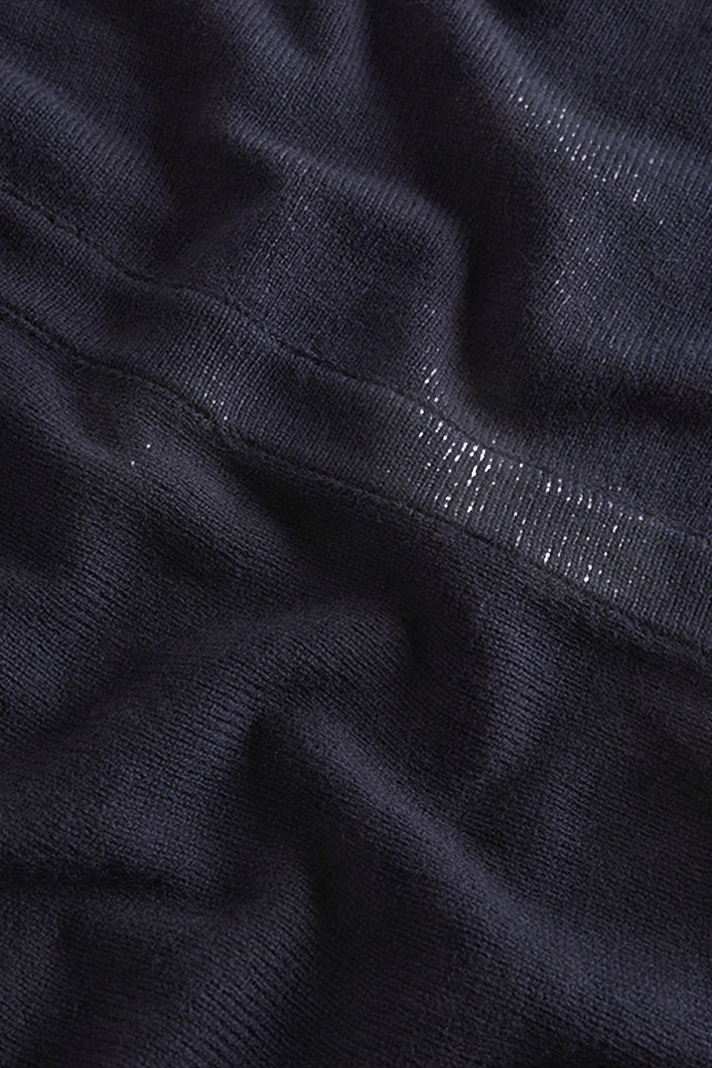 SQUARE NECK KNITTED DRESS NAV 3