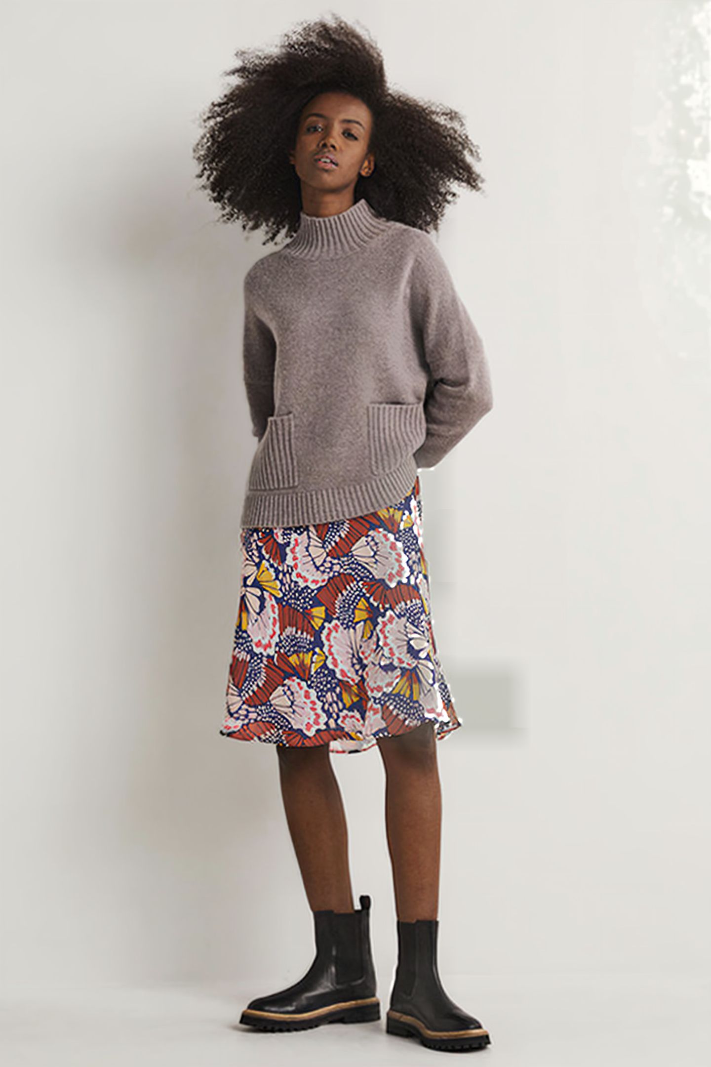 CRINKLE BIAS-CUT SKIRT MPT 3