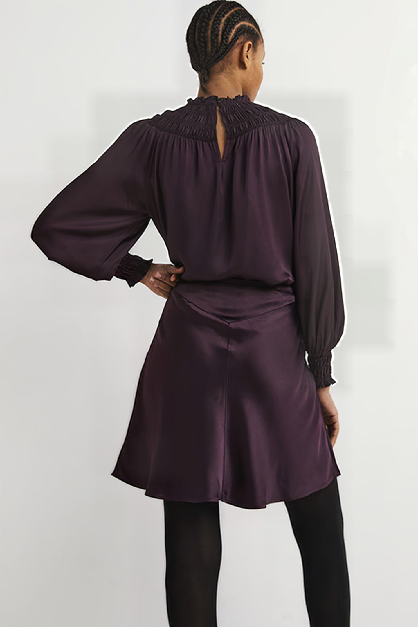 SATIN BIAS-CUT MINI SKIRT BER 2
