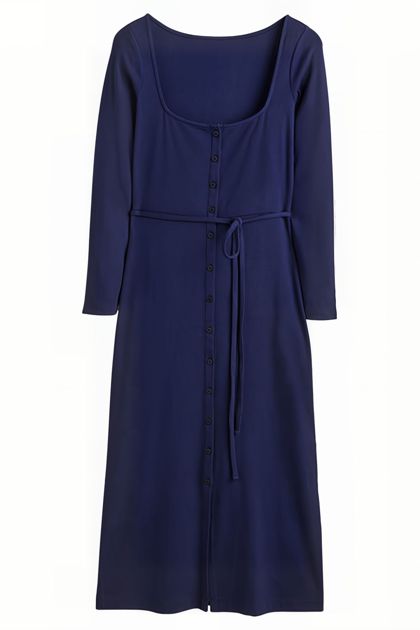 JERSEY RIB MIDI DRESS NAV 5