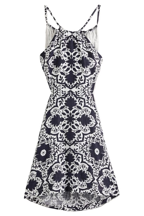 BACK DETAIL MINI DRESS NVY 5