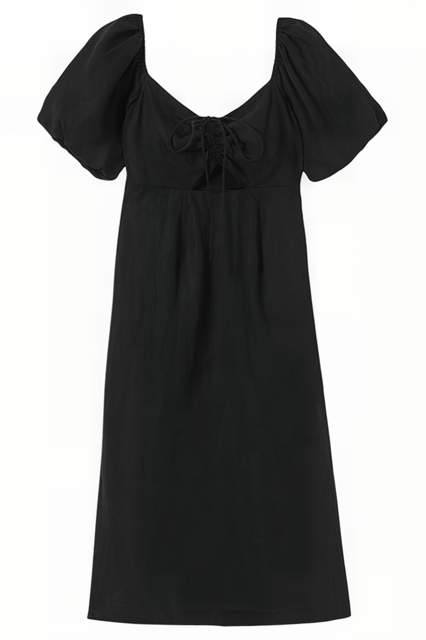HALTERNECK CUTOUT COLUMN DRESS BLK 5