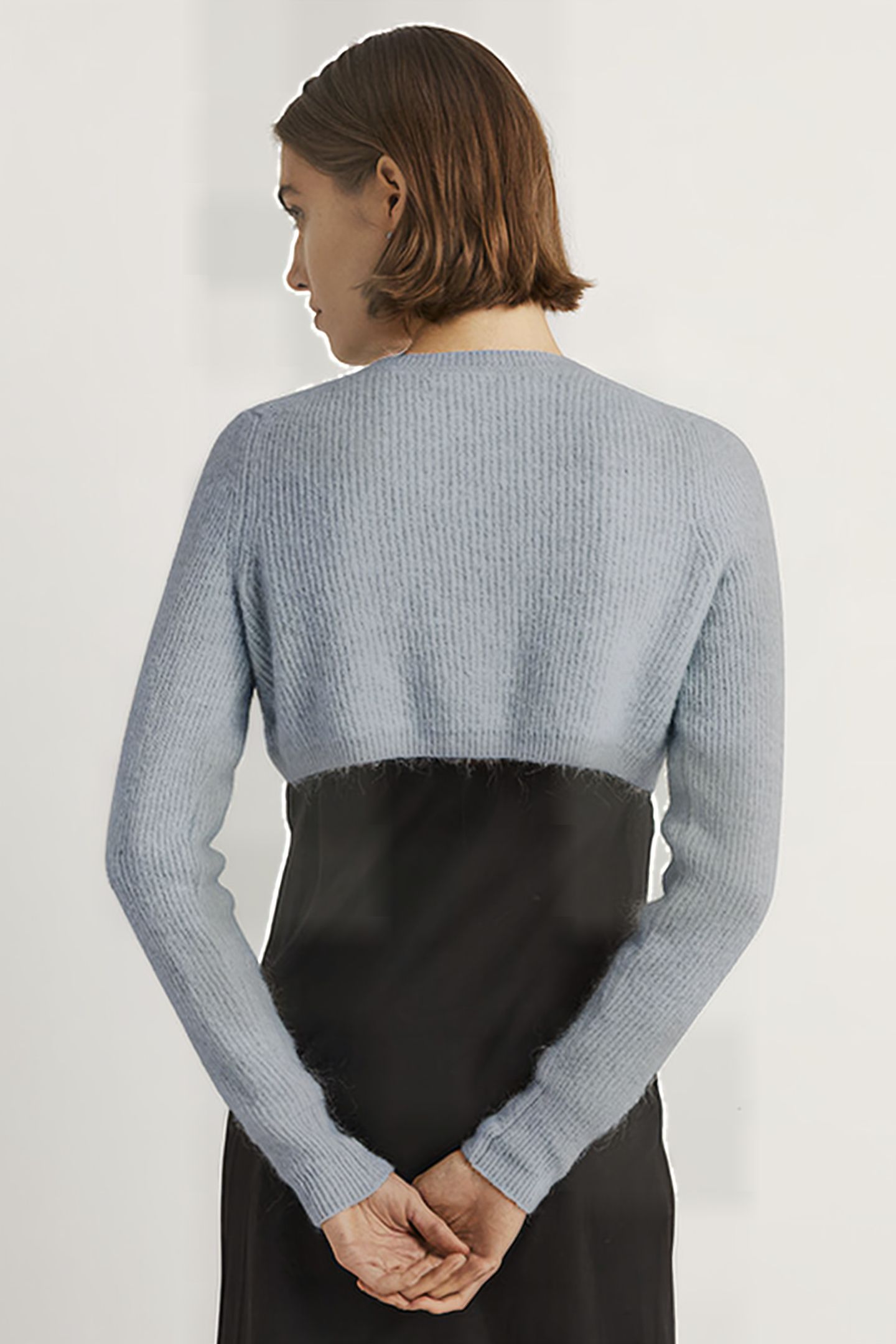 RIB KNIT BOLERO BLU 2