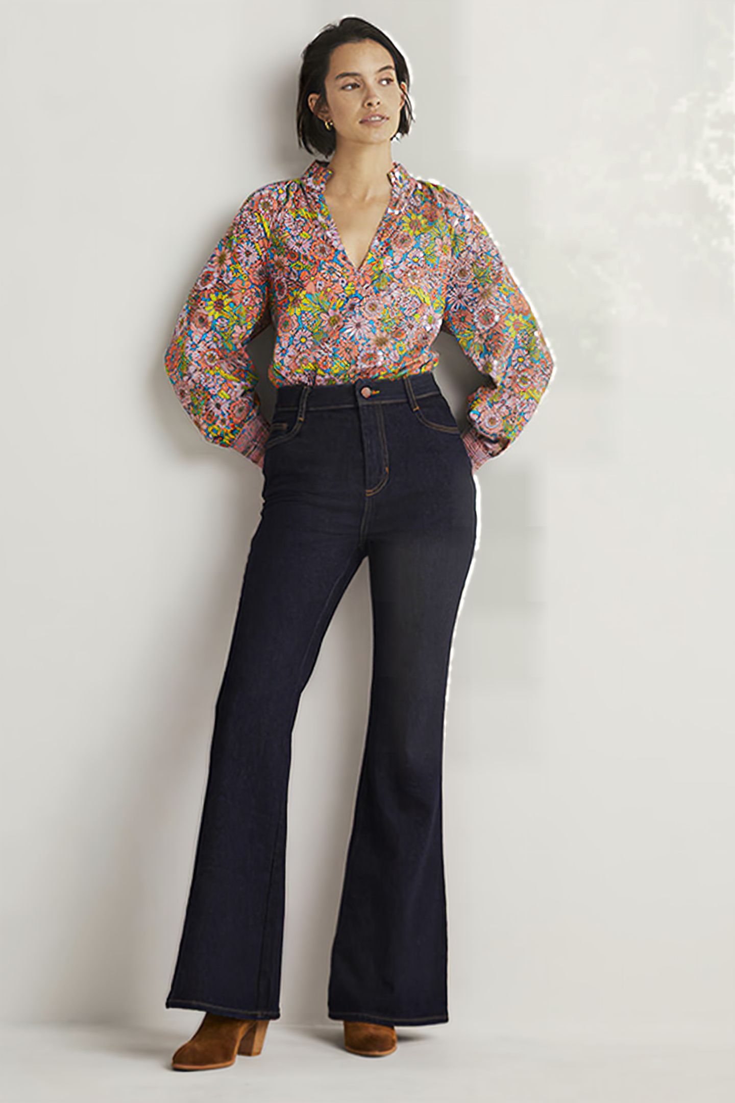 HIGH WAIST SMART FLARE JEANS DDN 3