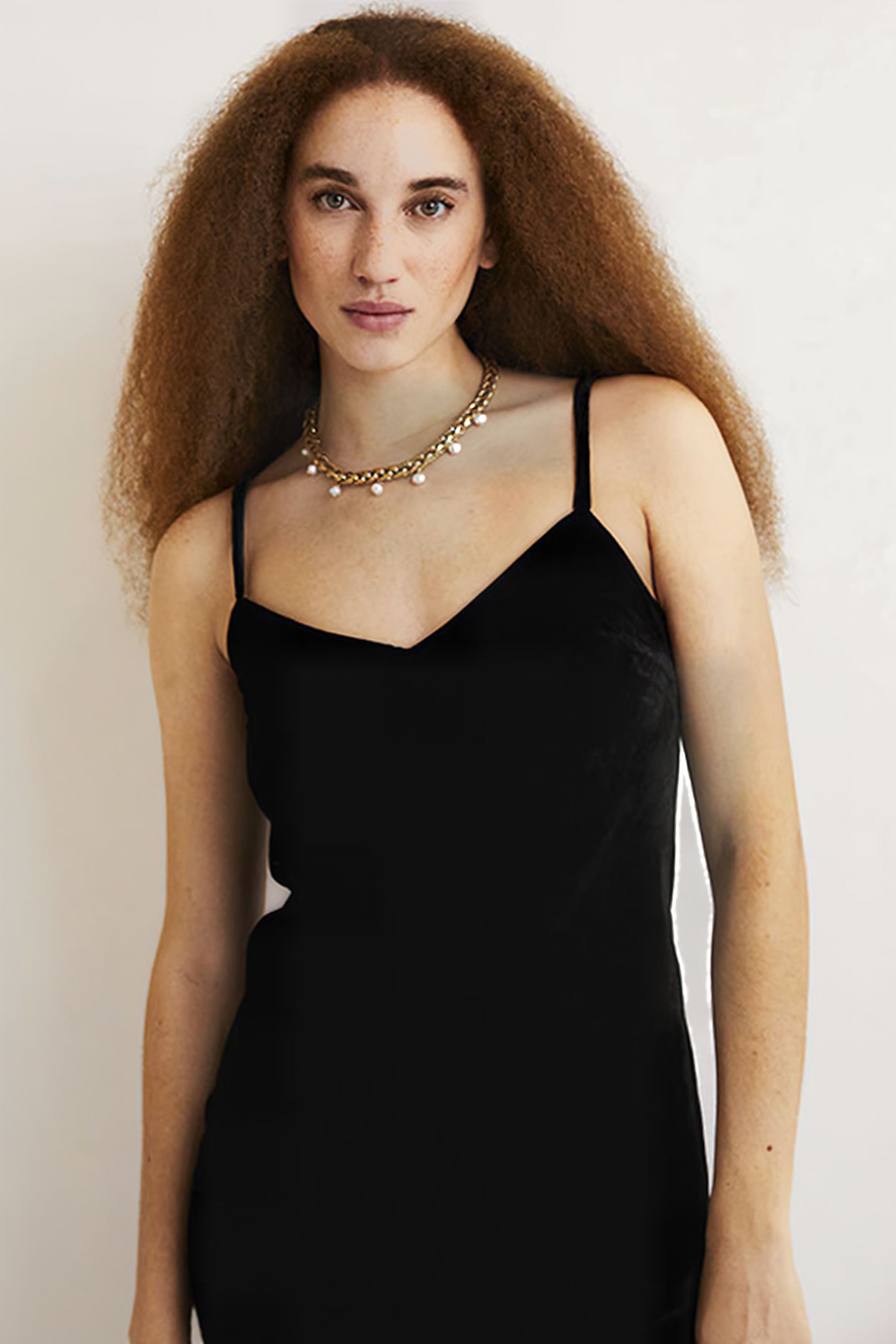 VELVET SLIP MIDI DRESS BLK 4
