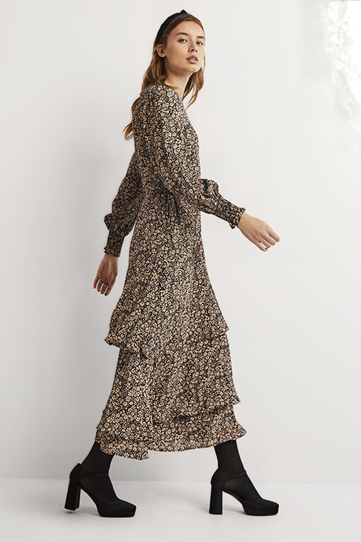 TIERED MULTI RUFFLE MAXI DRESS SND 3