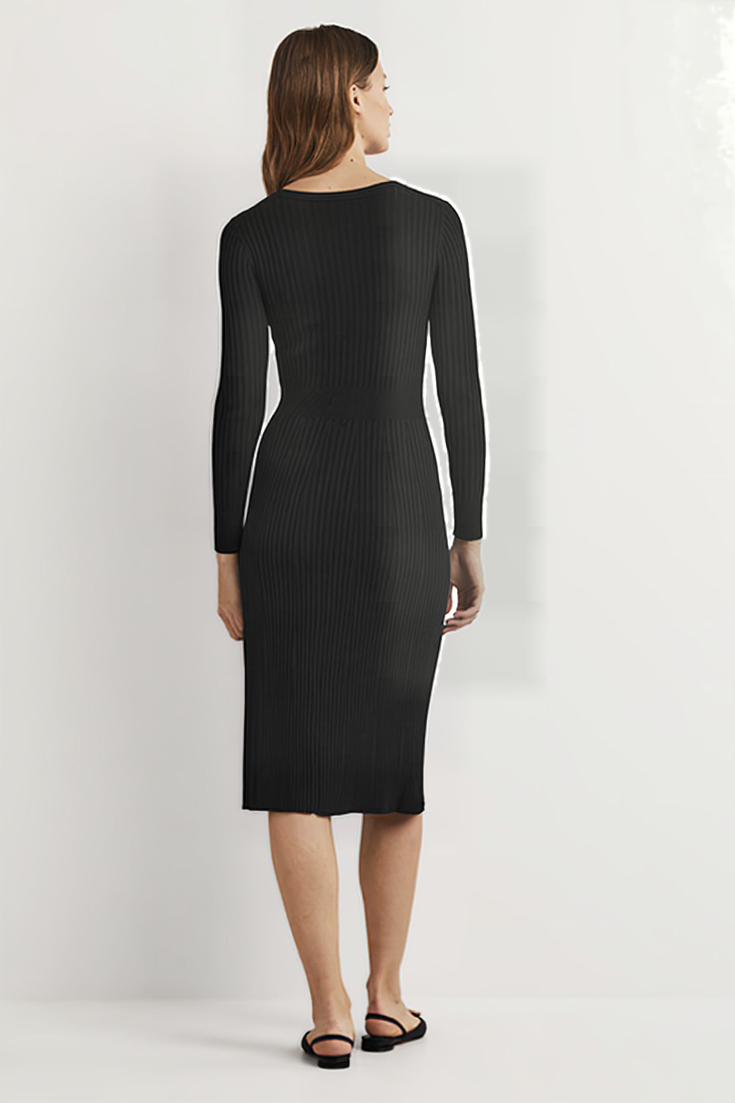 RIBBED CUT OUT DRESS BLK 3