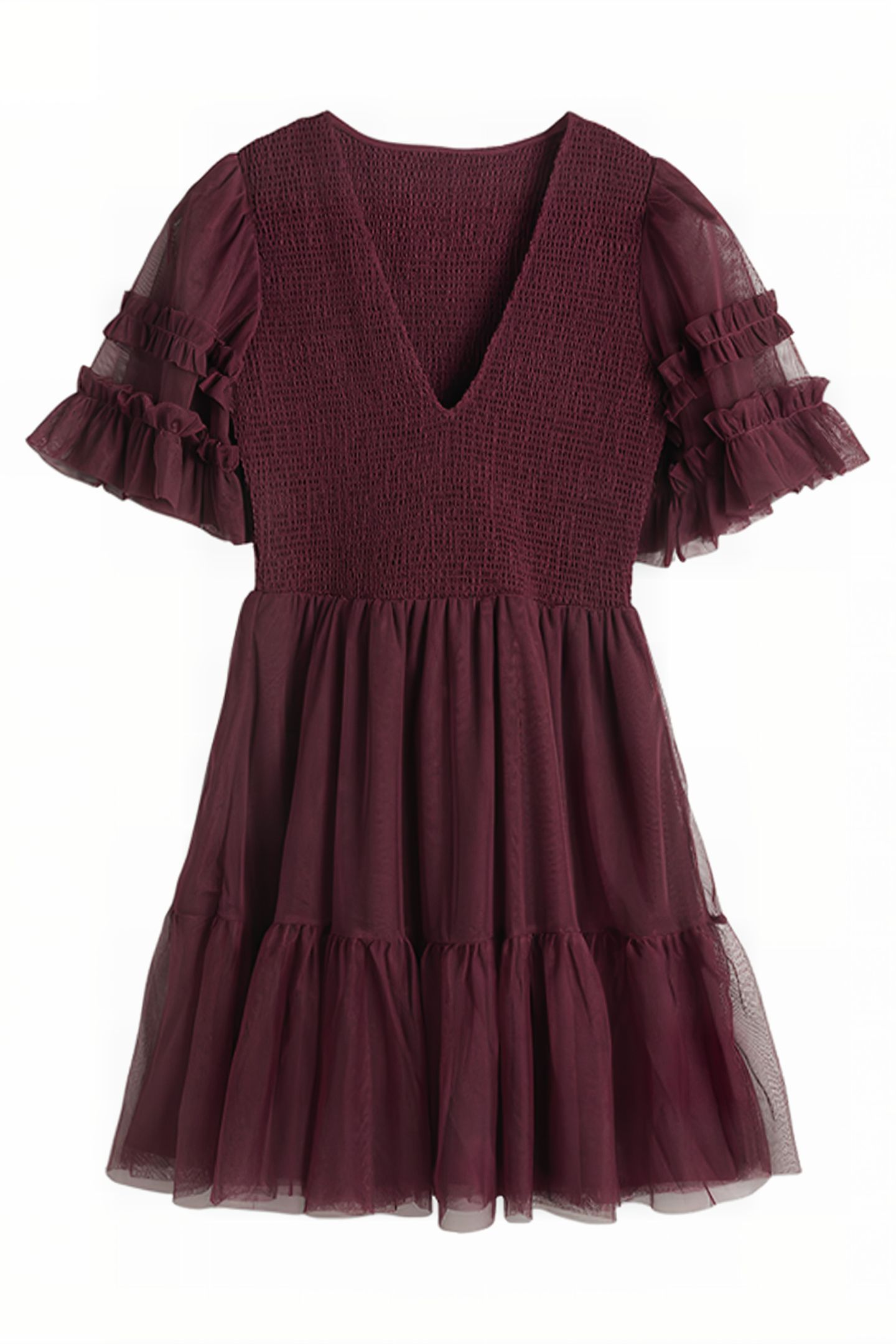 TULLE SMOCKED MINI PARTY DRESS DPR 7
