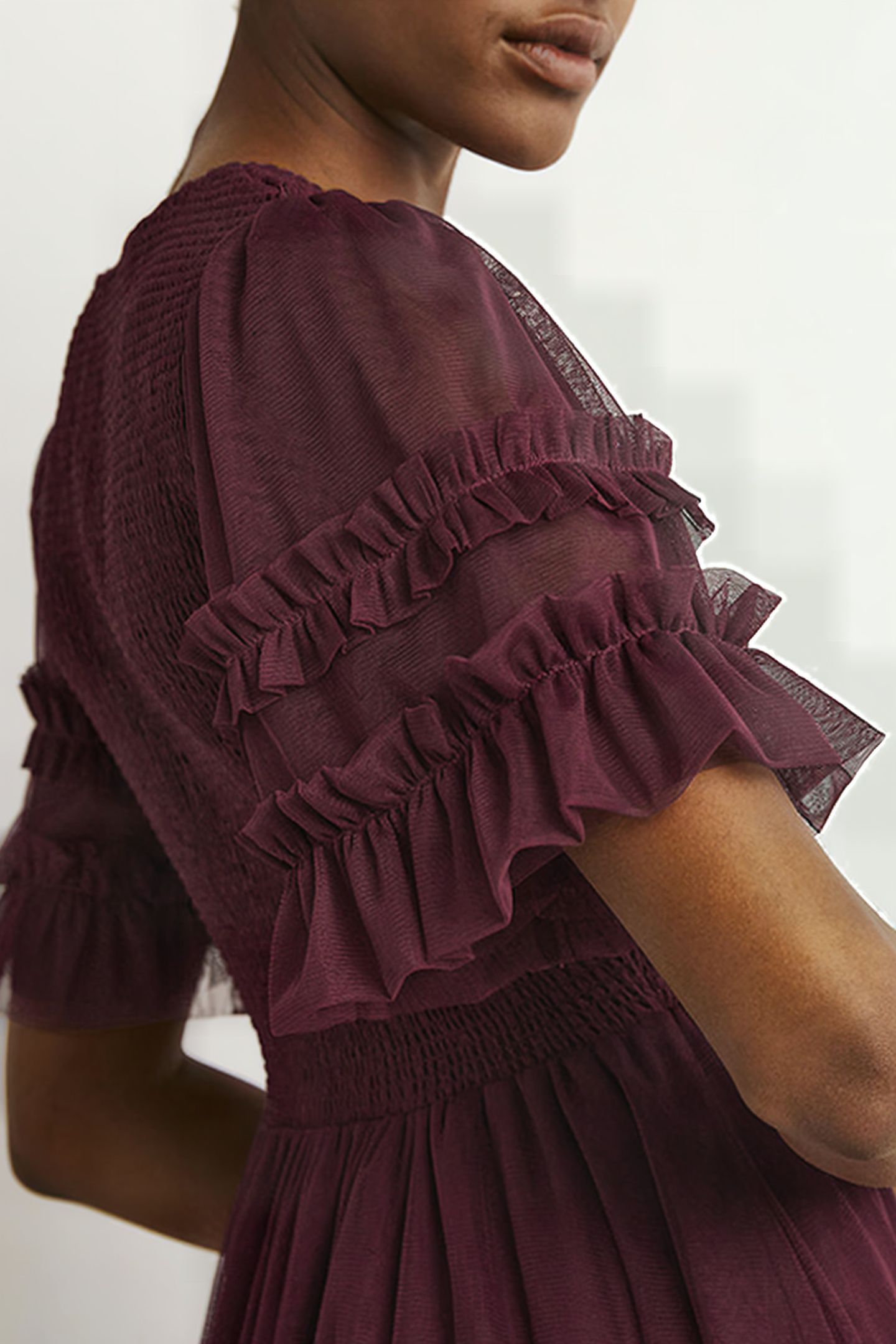 TULLE SMOCKED MINI PARTY DRESS DPR 6