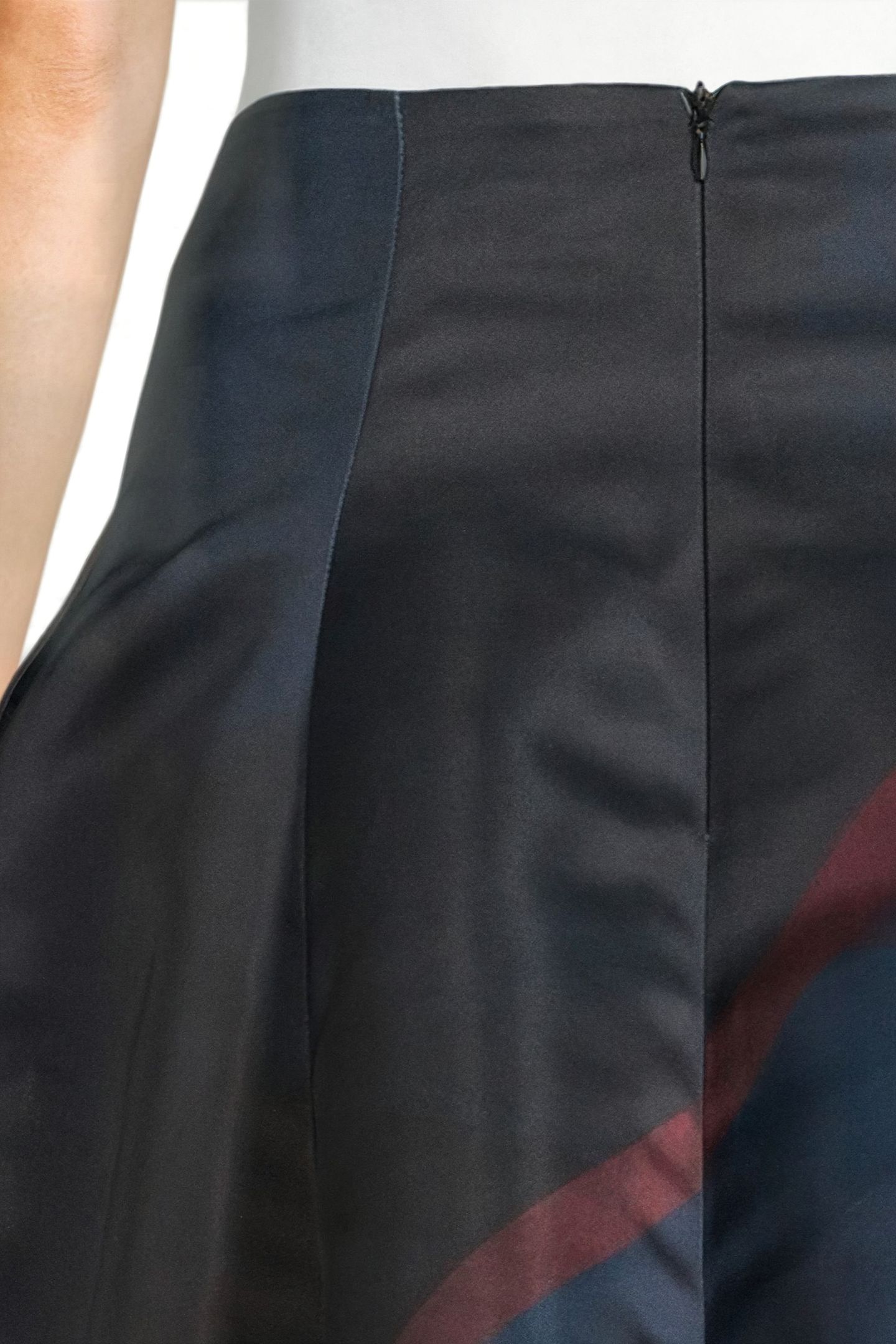 A-LINE MINI SKIRT BORDEAUX/NAVY 4