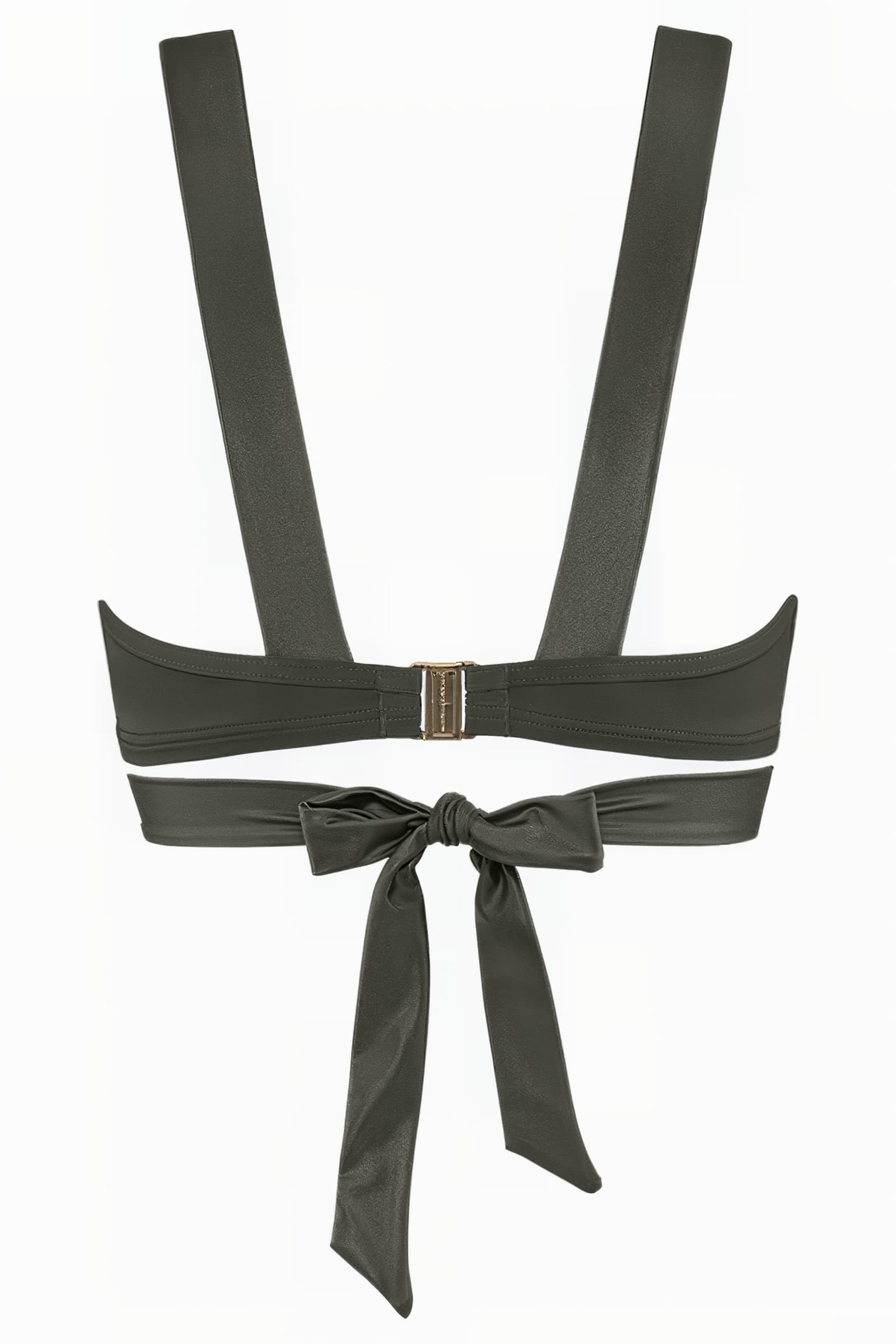 CACHE COEUR SEAWEED GREEN PLUNGE BALCONY BIKINI TOP 4
