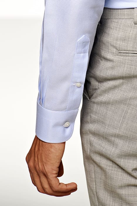 Light Blue Checked Slim Fit Shirt 6