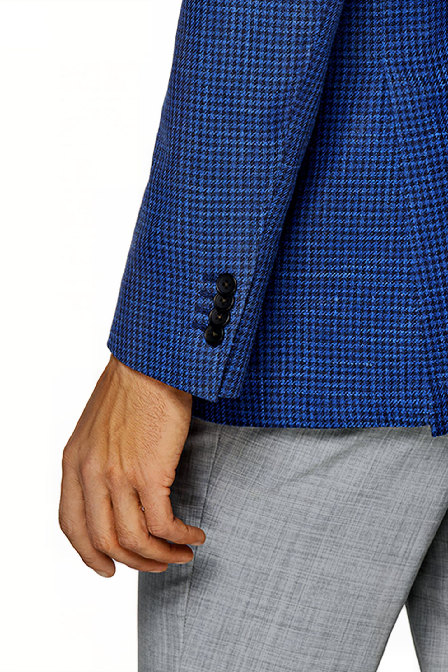 Mid Blue Houndstooth Havana Blazer 7