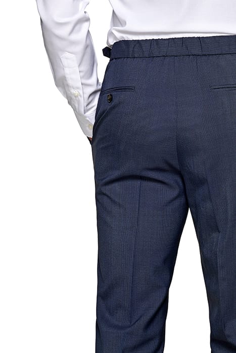 BLUE CHECKED PLEATED AMES TROUSERS 7