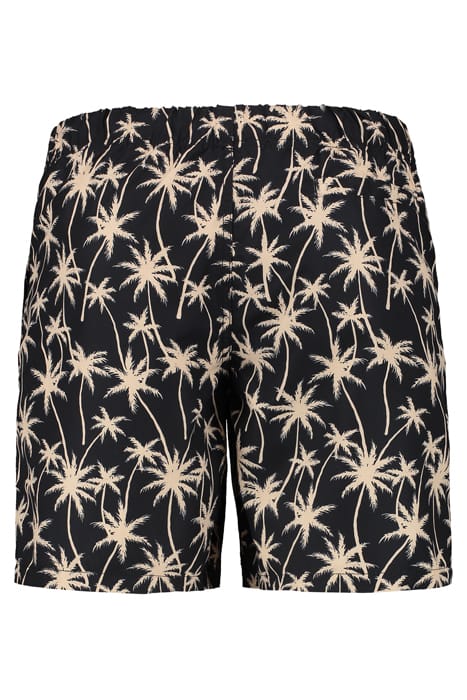 MEN SWIM SHORT VACATION PALMTREES MICRO PEACH BLACK 4