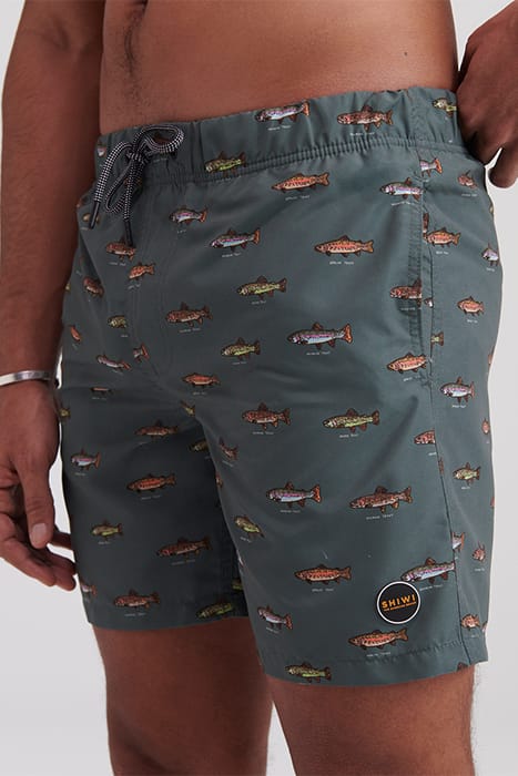 MEN SWIM SHORT GO FISH MICRO PEACH CILANTRO GREEN 4