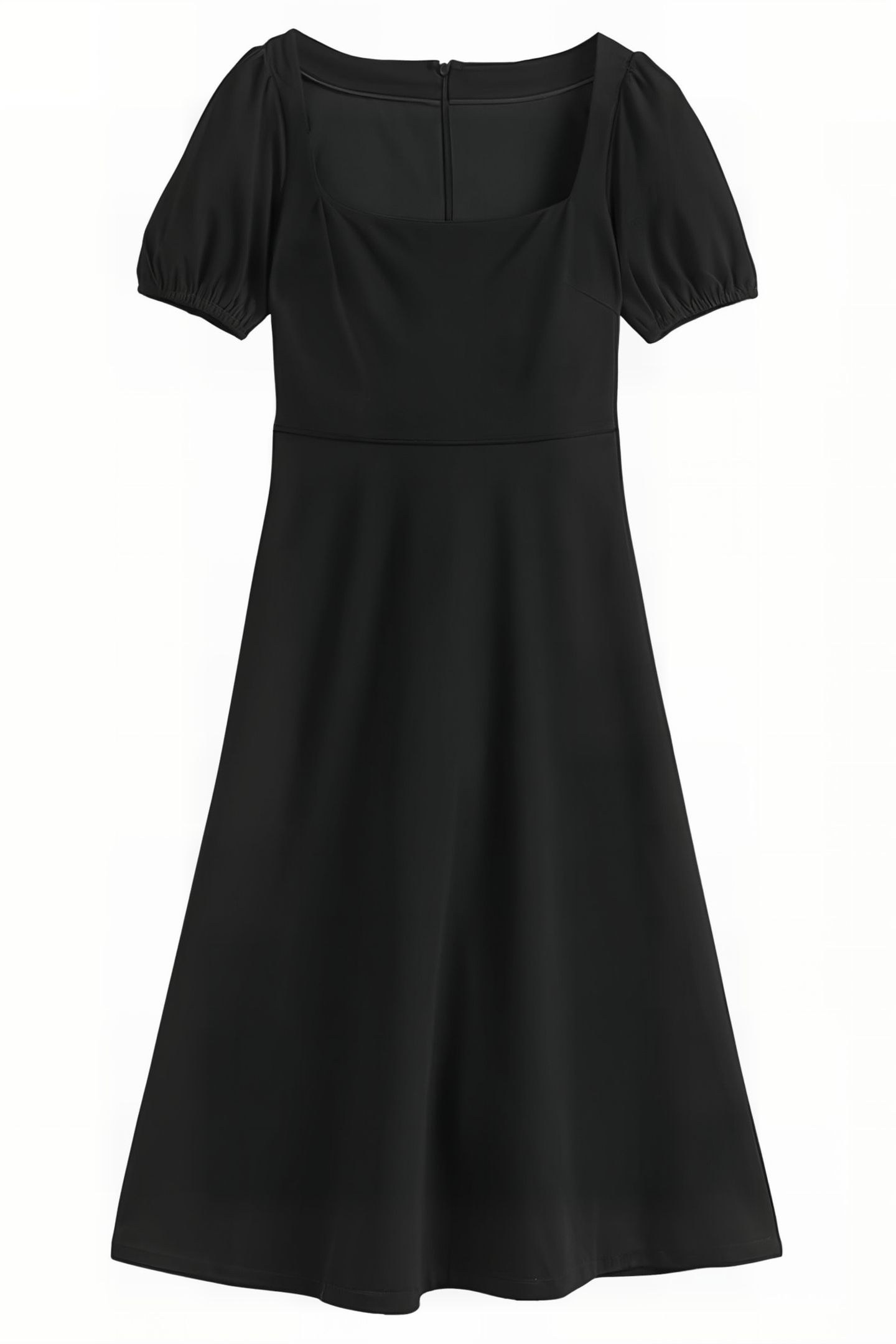 SHORT SLEEVE JERSEY MIDI DRESS BLK 5