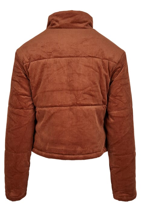 LADIES CORDUROY PUFFER JACKET TOFFEE 10