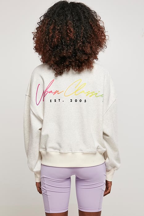 LADIES OVERSIZED RAINBOW CREWNECK LIGHTGREY 3