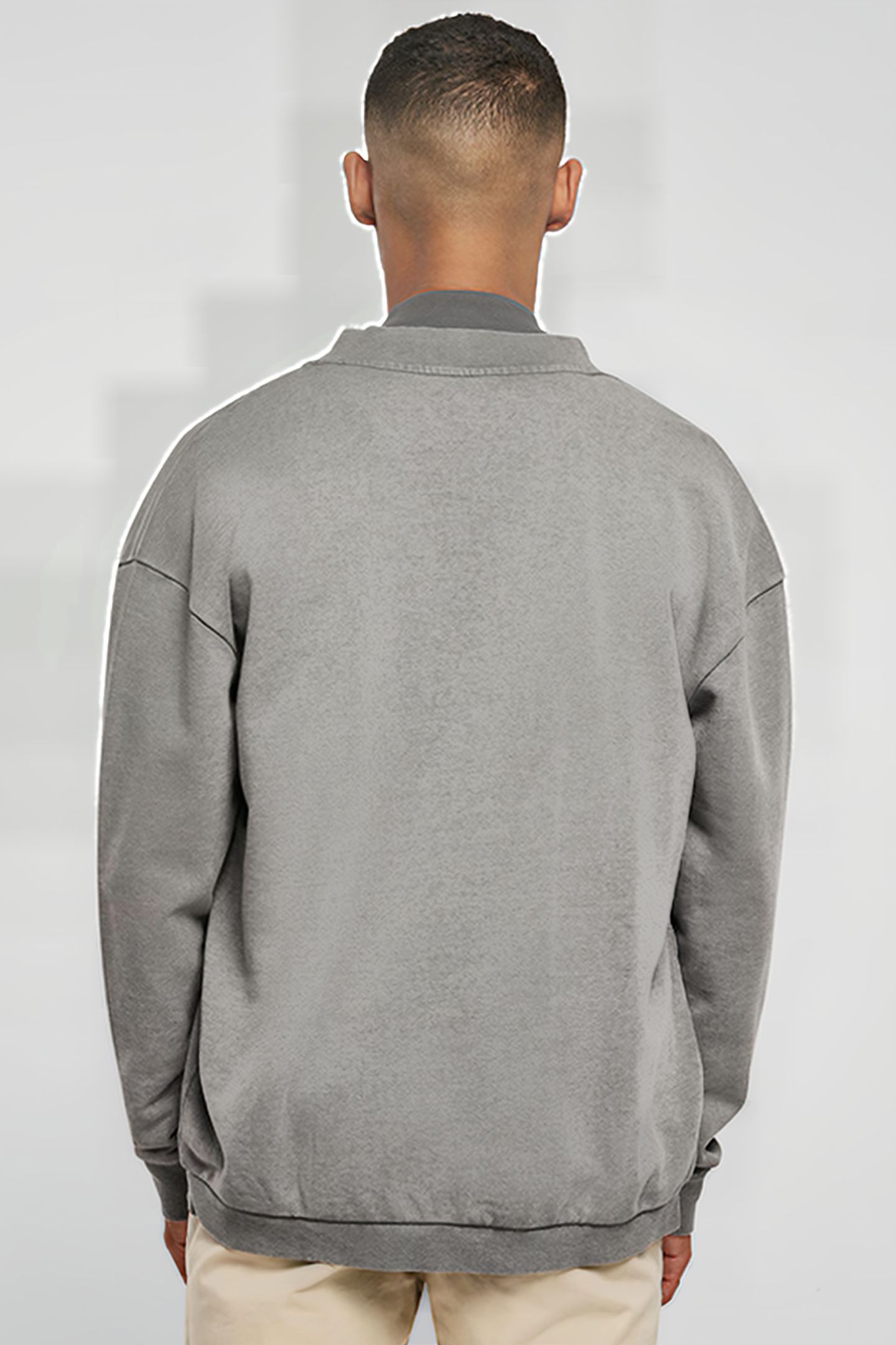 WASHED SWEAT BOMBER DARKSHADOW 3