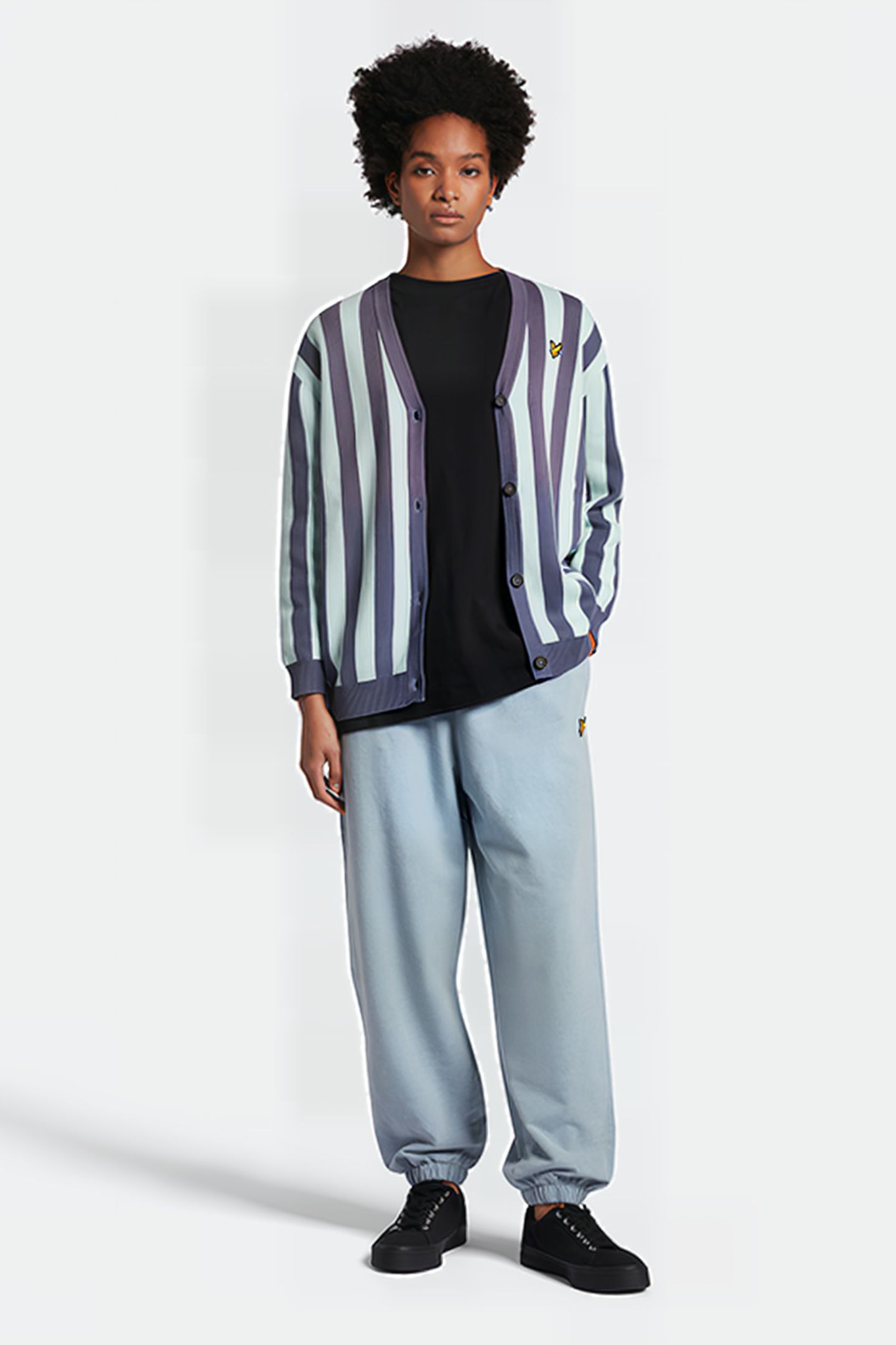 STRIPE CARDIGAN W524 NIGHTSHADE BLUE 3