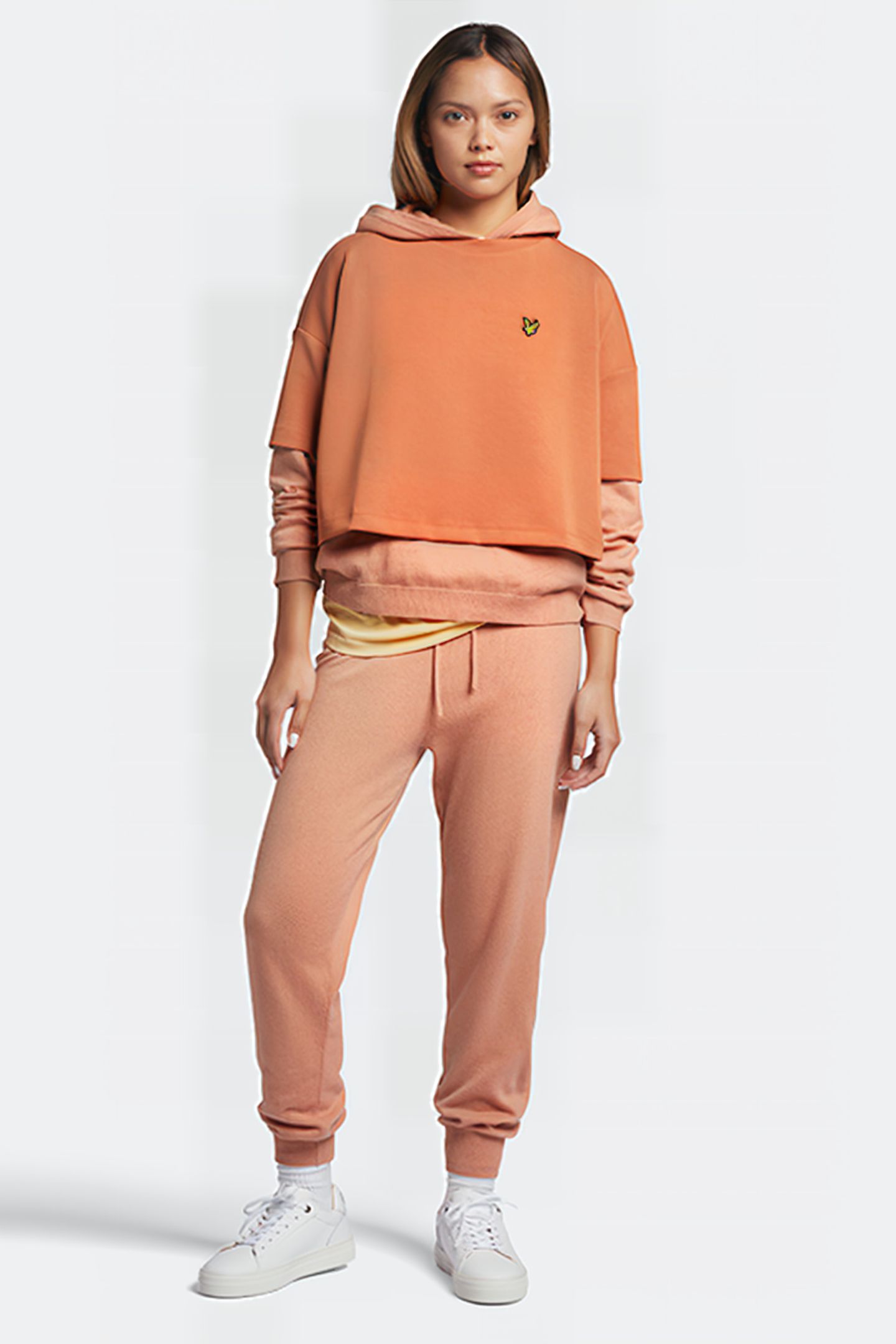 KNITTED HOODIE W795 DUSTY PEACH 3