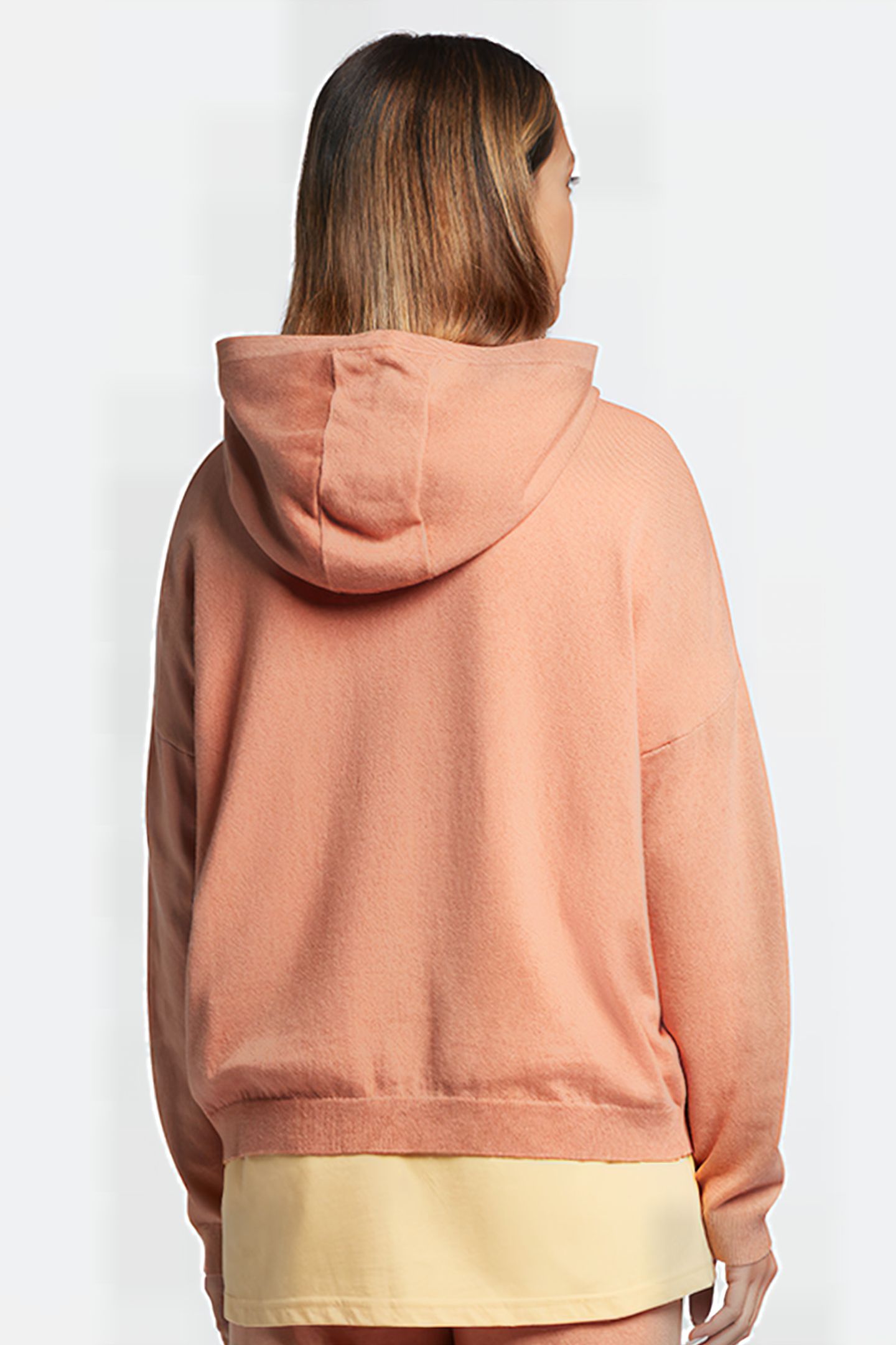 KNITTED HOODIE W795 DUSTY PEACH 2