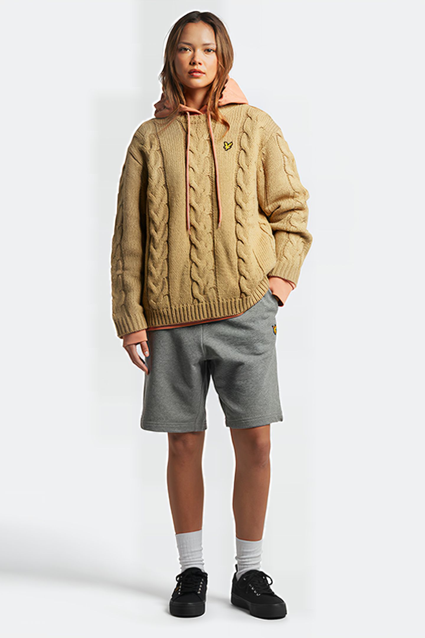 CHUNKY CABLE JUMPER W802 WARM TAN 3