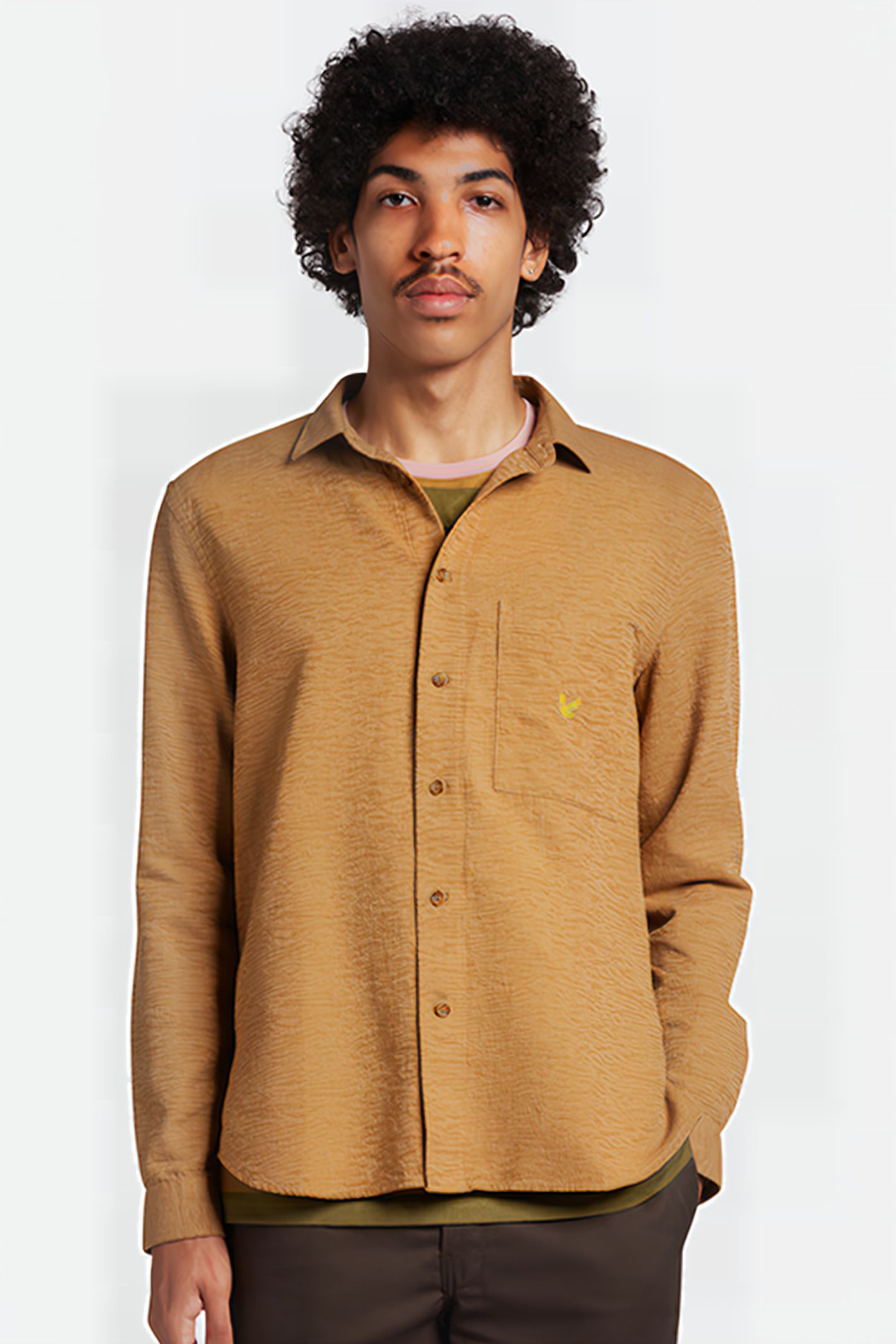 ABSTRACT SHIRT W738 HARNESS BROWN 1