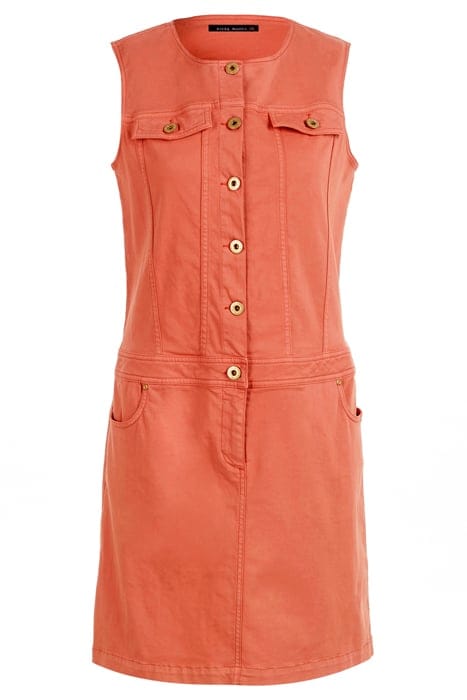 SLVS JEANS LOOK SHORT DRESS ORANGE 1
