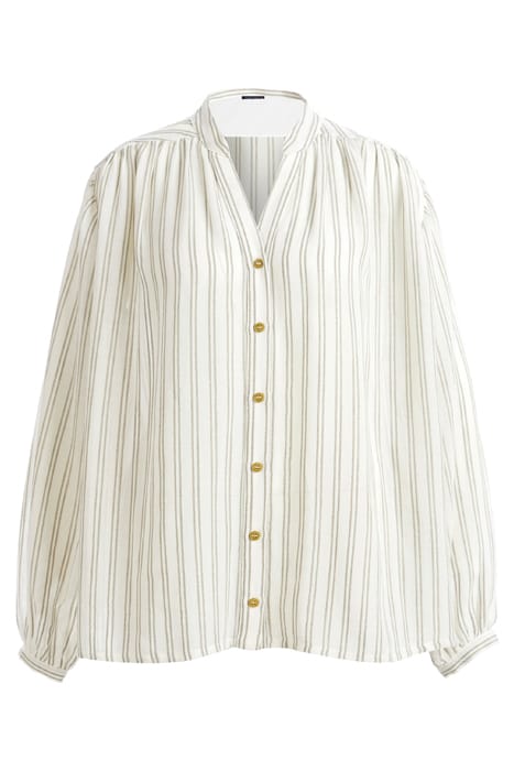 LS SHIRT FROUNCED SHOULDER GREEN 2
