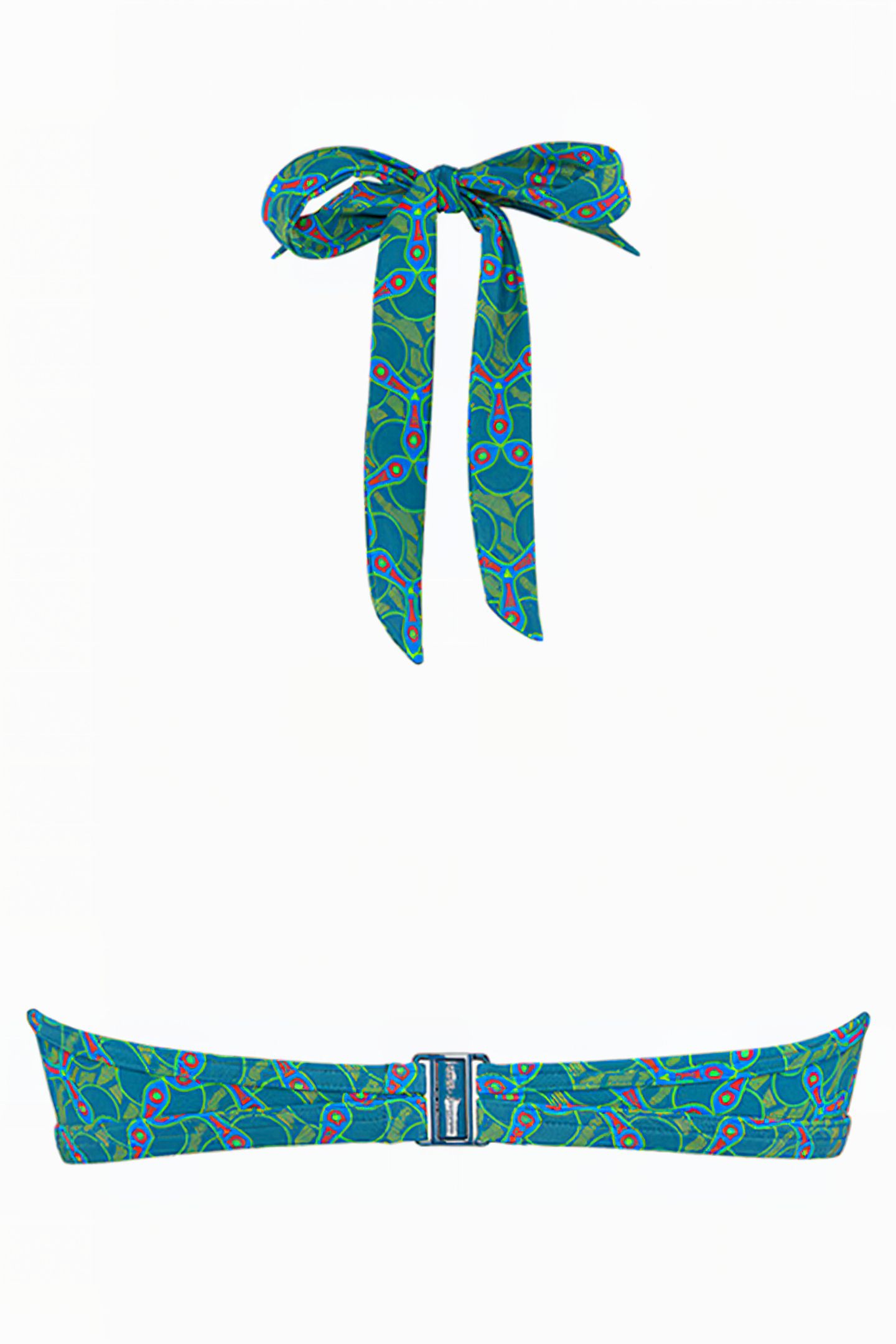 OCEANA LAGOON BLUE AND GREEN PLUNGE BALCONY BIKINI TOP 4