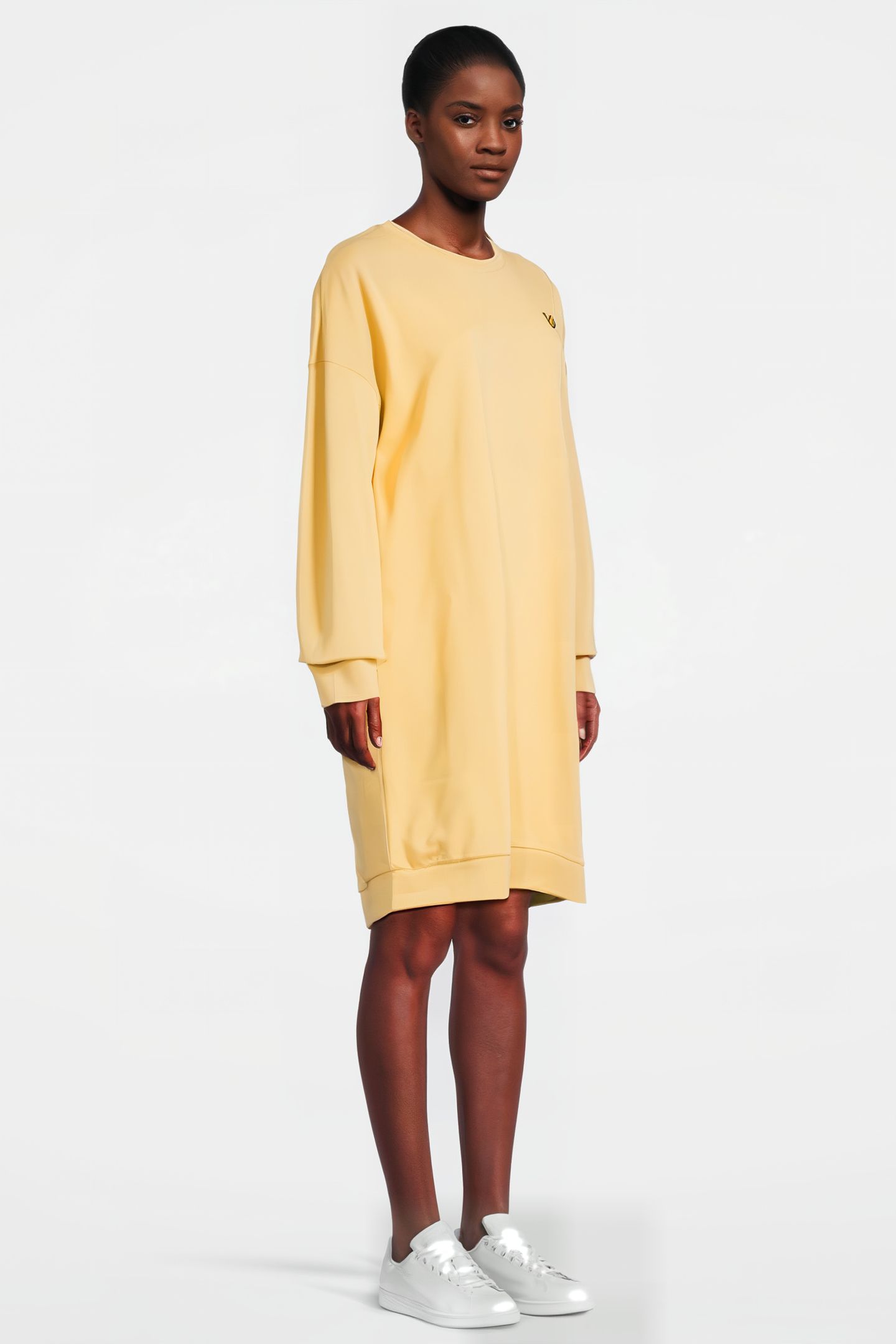 SWEATSHIRT DRESS W796 SOFT GOLDEN YELLOW 3