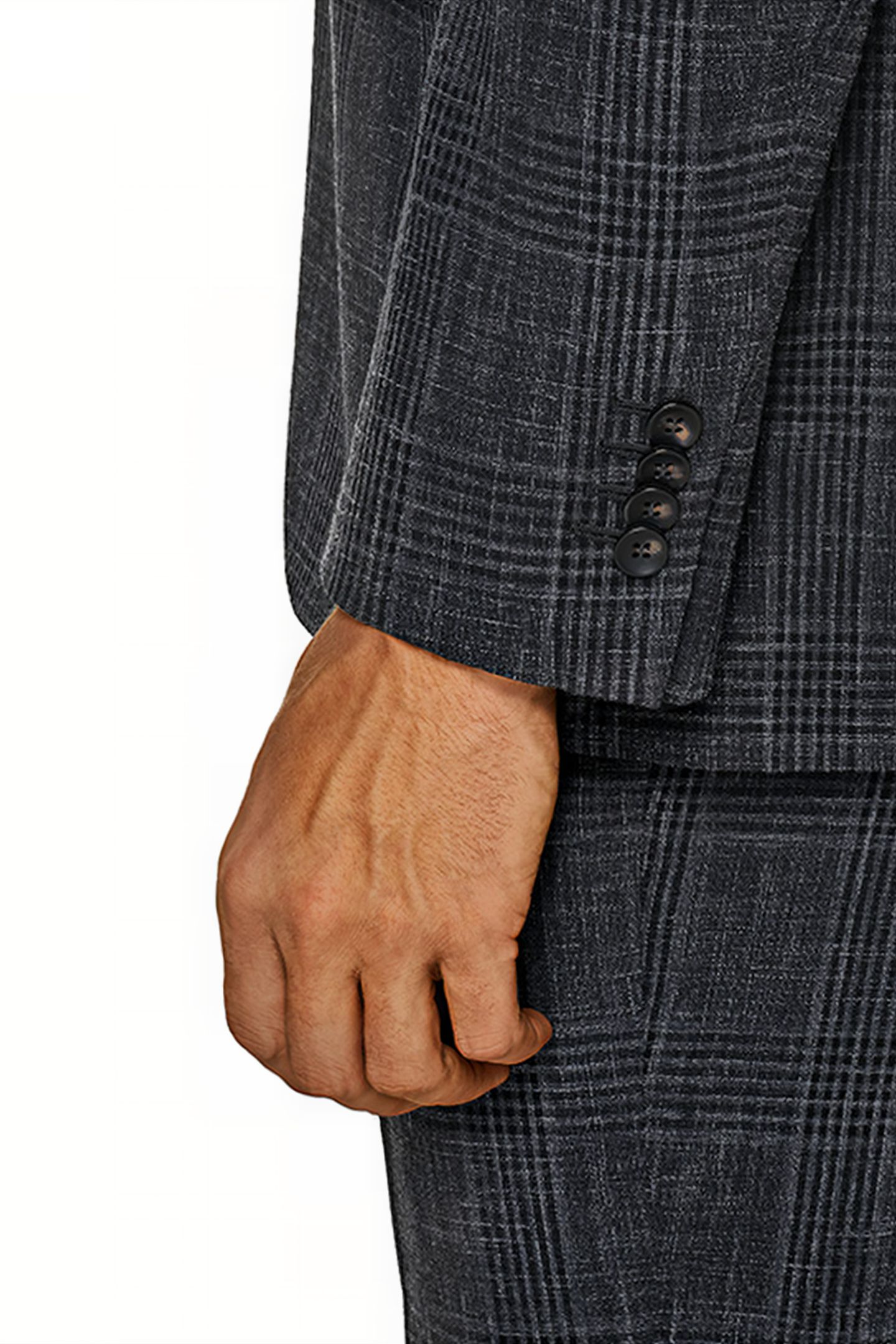 MID GREY CHECKED LAZIO SUIT 9