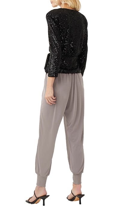 ESHKA SEQUIN WRAP TOP SHIRT BLACK 3