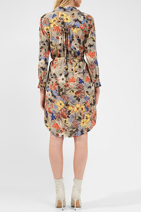 BLOSSOM DELPHINE SHIRT DRESS ALUMINIUM MULTI 2