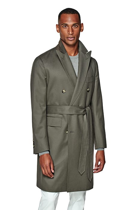 MID GREEN BELTED OVERCOAT 1