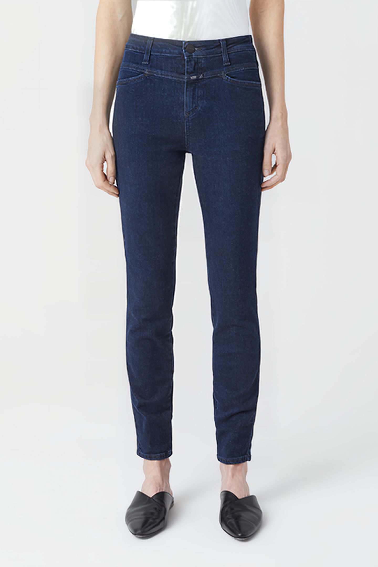 WOMEN SKINNY PUSHER JEANS DARK BLUE 2