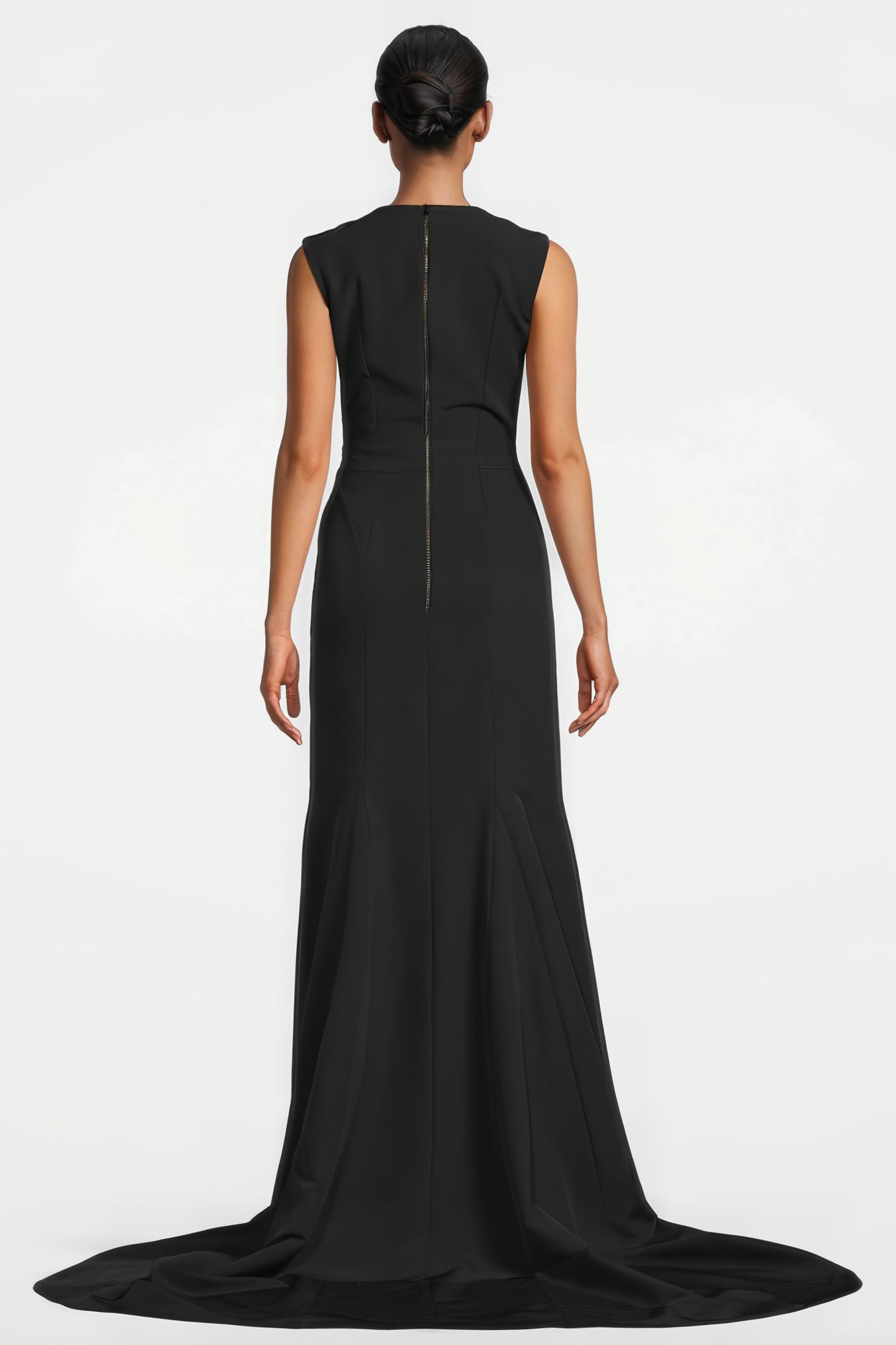 WOMEN‘S VELVET EVENING GOWN CHERRY/BLACK 2