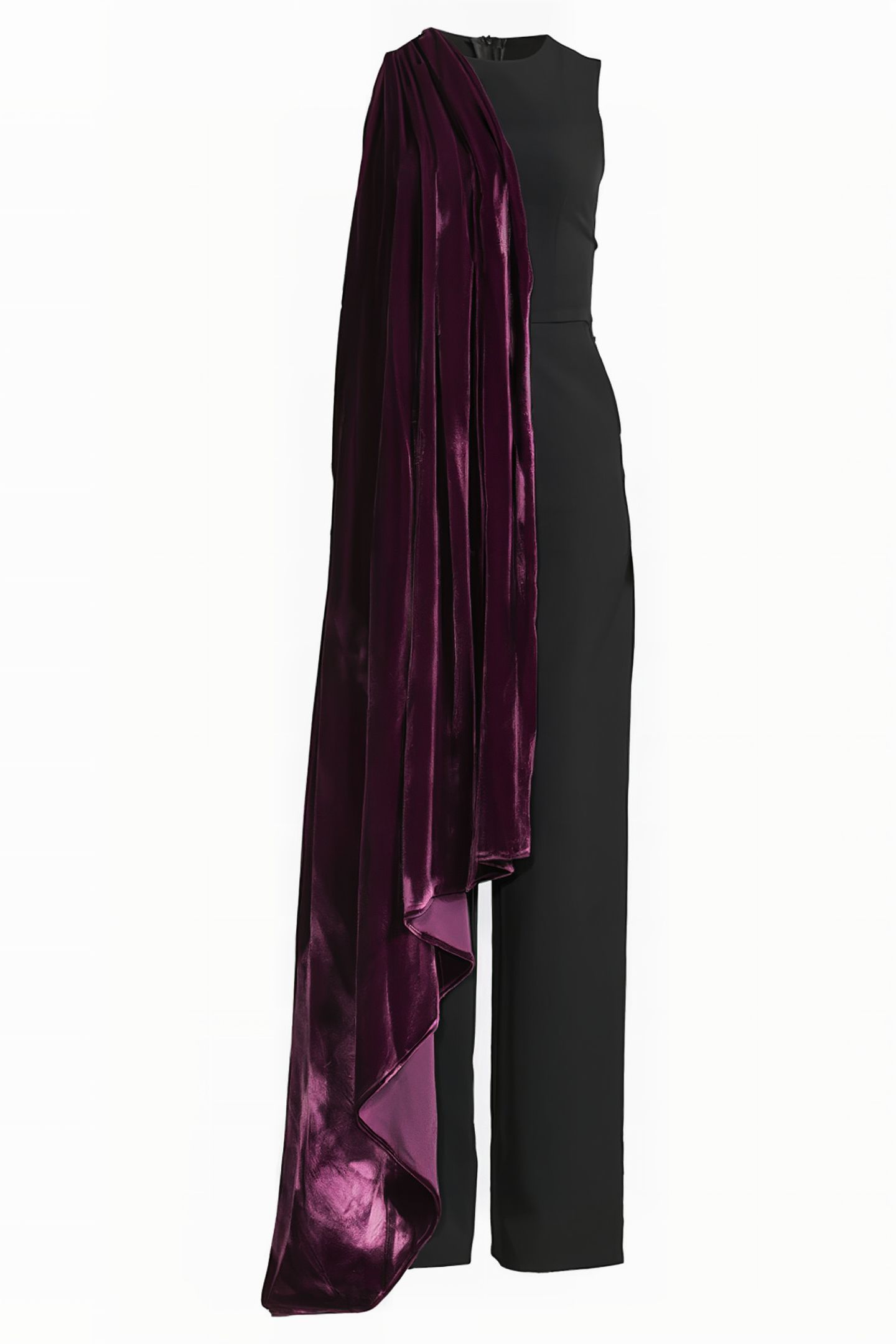 WOMEN‘S LOOSE-FIT OVERALL WITH FRONT DRAPING DETAIL BLACK 3