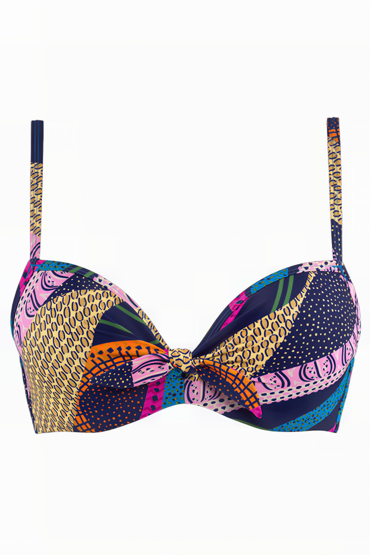 LOTUS DARK BLUE AND PURPLE PUSH UP BIKINI TOP 3