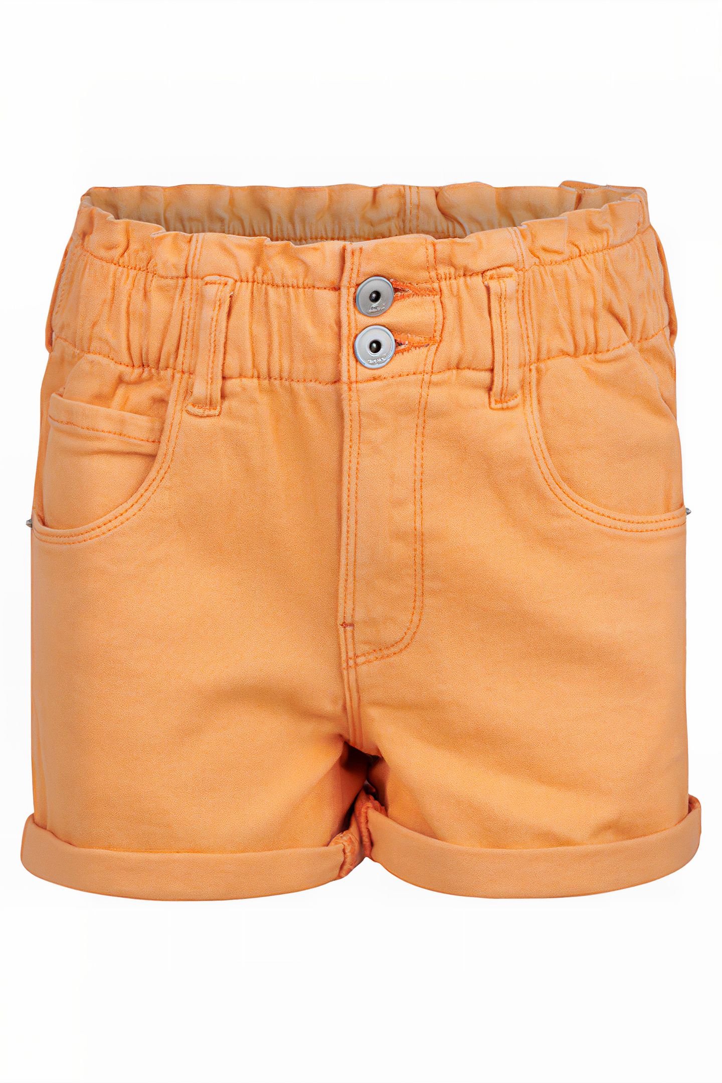 GA-COLOURED PAPERBAG DENIM SHORT JILL&MITCH BY SHOEBY ORANGE 1