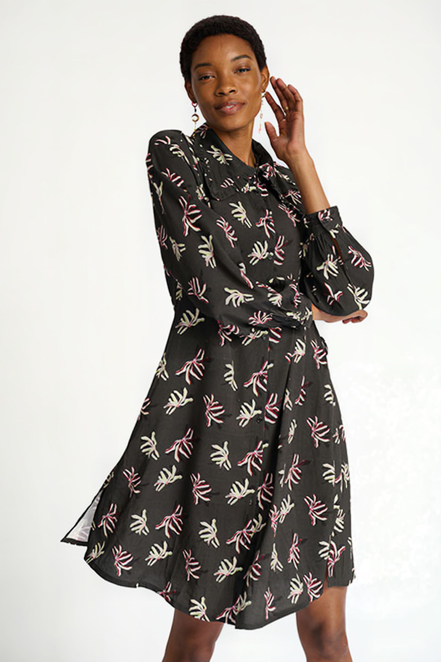 DRESS - FLOWER FLOW ANTHRACITE 1